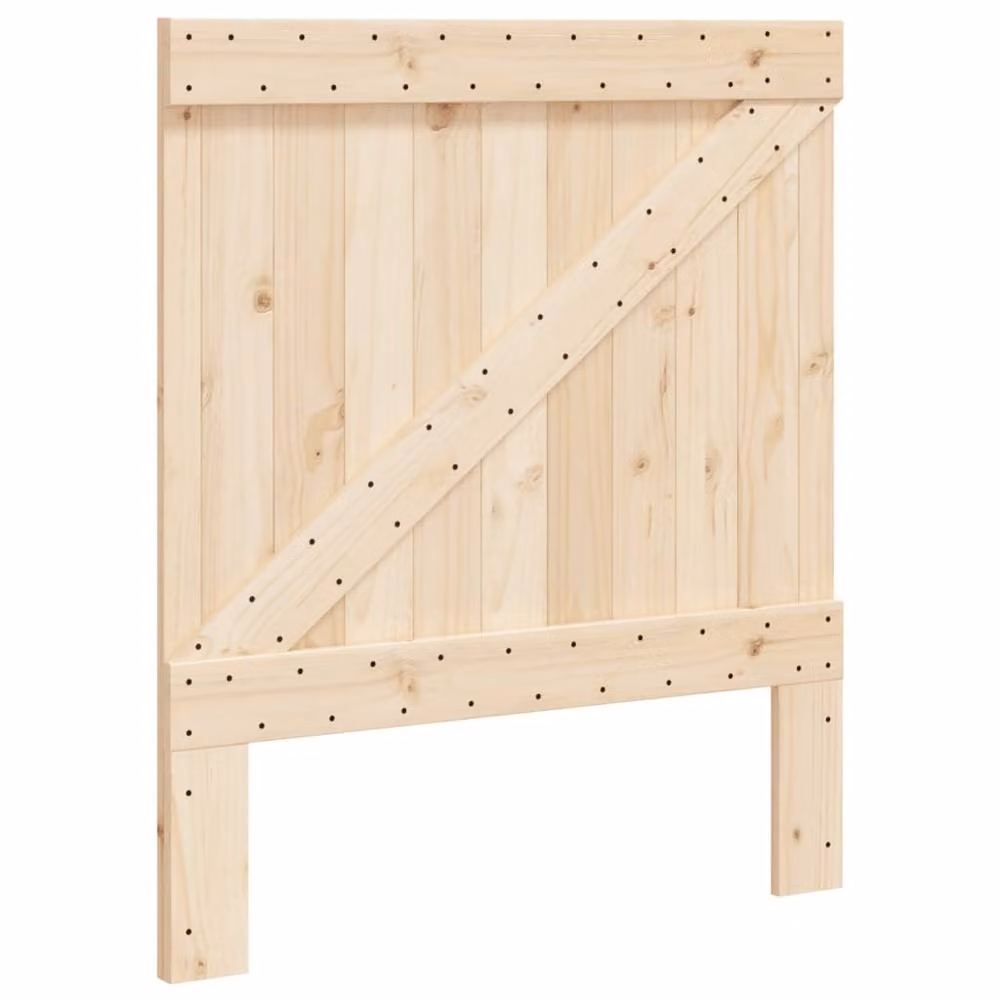 Berkfield Home Rustic Solid Pine Wood Headboard in Natural Beige, W: 90 cm, H: 104 cm – 2