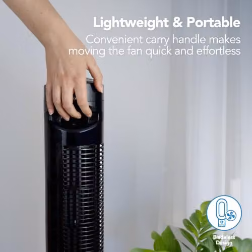 Igenix DF0030BL Oscillating Tower Fan with Timer and Overheat Protection, Black – 7