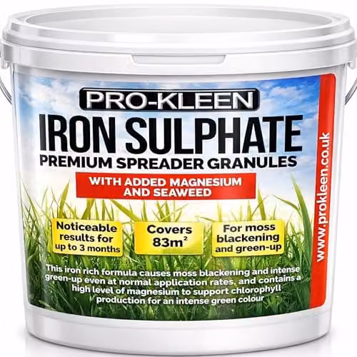 Pro-Kleen Iron Sulphate Spreader Granules 2.5kg Slow Release Plant Tonic for Lawns