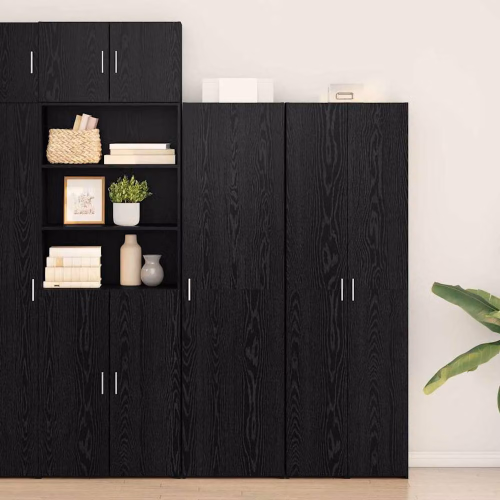 Berkfield Home Black Oak Highboard W/D/H: 50 x 42.5 x 185 cm – 2