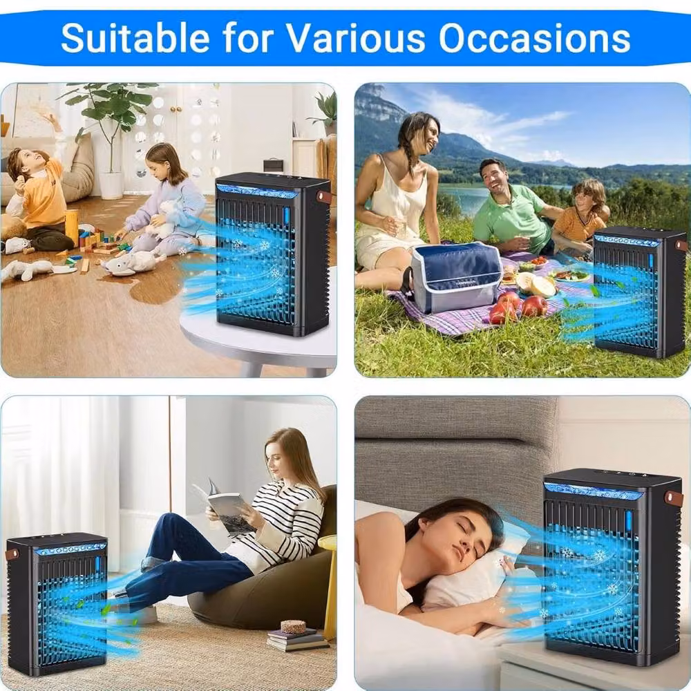 Quipulse Mini Portable Water Cooling Fan in Black – 8