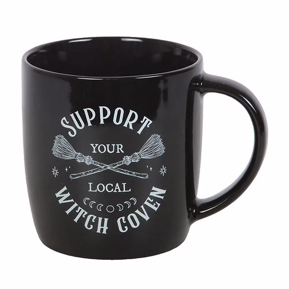 Something Different Support Your Local Witch Coven Ceramic Mug in Black – 2
