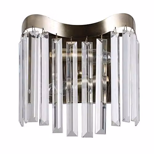 Italux Sabrig Antique Bronze Wall Light with 2 E14 Lights in Brown – 1