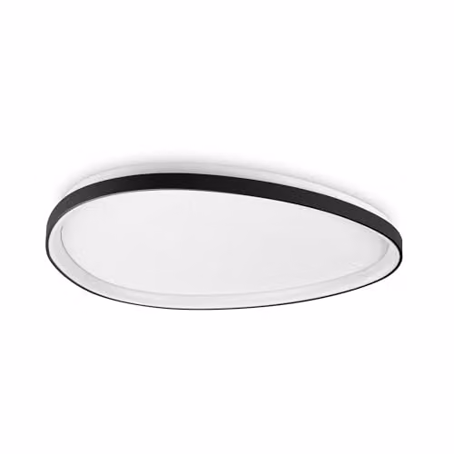 Ideal Lux Gemini Black Integrated LED Semi Flush Ceiling Light, 5400Lm, 3000K, 81cm