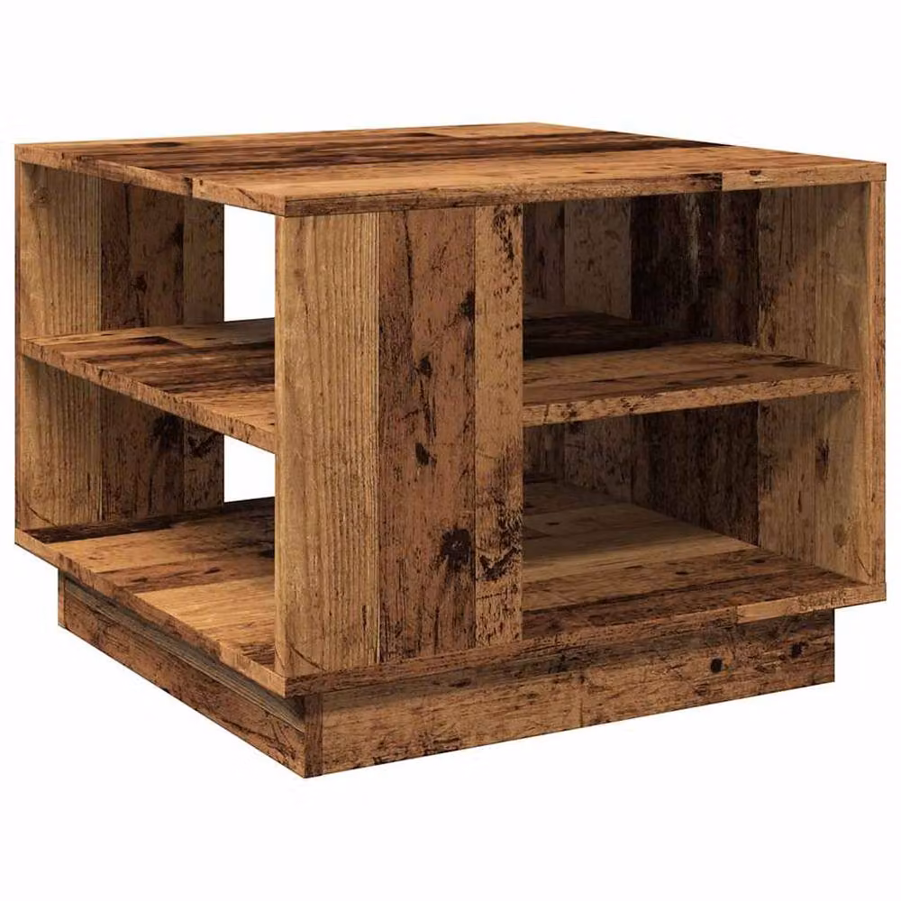Berkfield Home Old Wood Coffee Table in Brown, W/D/H: 55 x 55 x 42 cm – 5