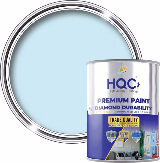 HQC Weatherproof Water Based Wood and Garden Paint in Blue, 10 l