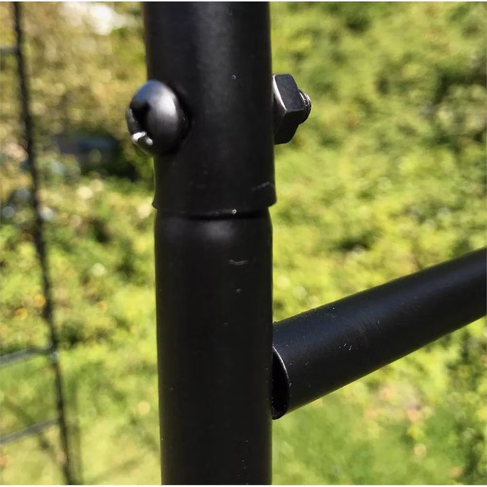 SPETLEK Black Metal Garden Archway Climbing Plant Support, H 220 x W 114 x D 38 cm – 2