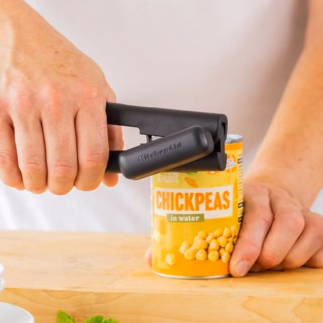 KitchenAid Multifunction Can Opener with Stainless Steel Blade and Ergonomic Grip, Black, 18 cm