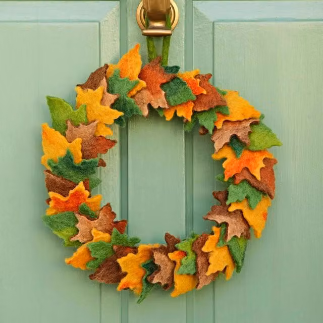 Paper High Multicolour Felt Woodland Autumn Wreath