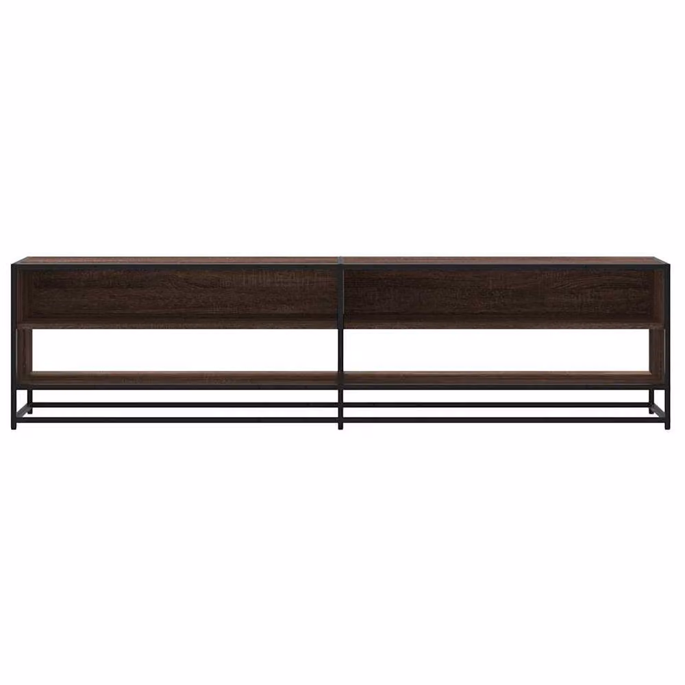 Berkfield Home Industrial TV Cabinet in Brown Oak, W: 180.5 cm, D: 46 cm, H: 46 cm – 3