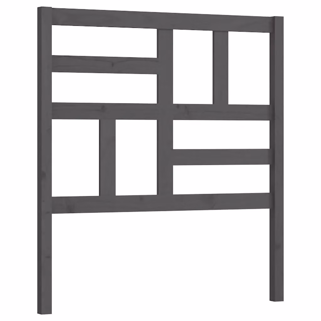 Berkfield Home Grey Solid Pine Wood Bed Headboard, W/D/H: 96 x 4 x 104 cm – 2