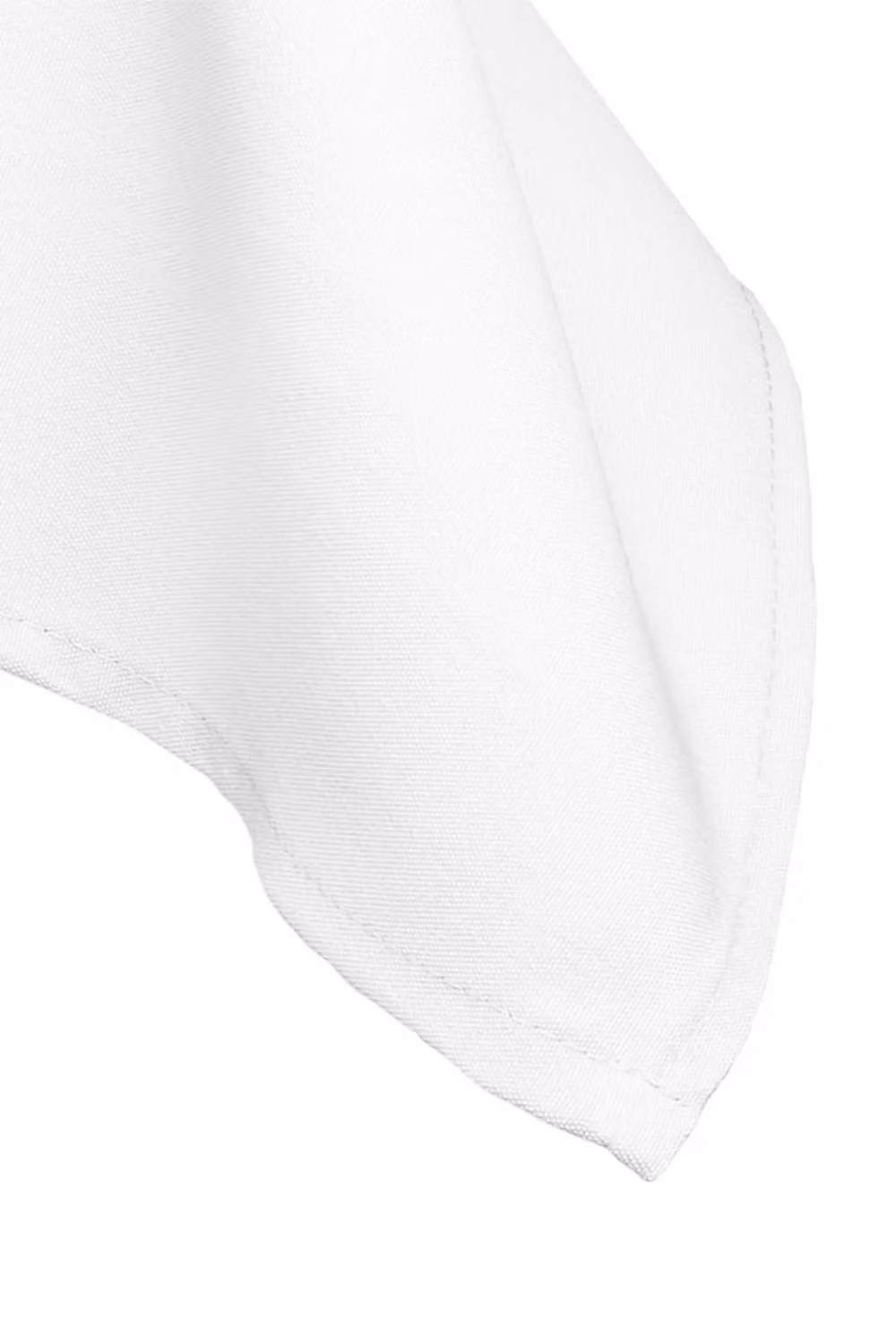 Neel Blue Rectangle Polyester and Linen Tablecloth in White, W: 152 cm, L: 259 cm