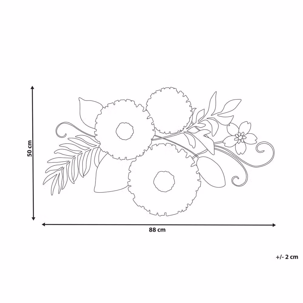 Wyld and Coco Studio Multicolor Handcrafted Metal Floral Wall Art – 3