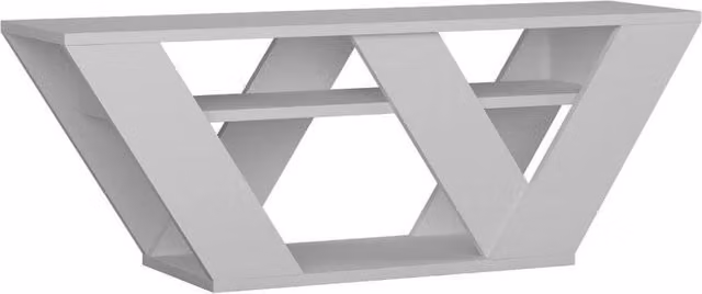 CALICOSY Pipralla TV Stand with 3 Shelves in White, W: 110 cm, D: 40 cm, H: 30 cm – 1
