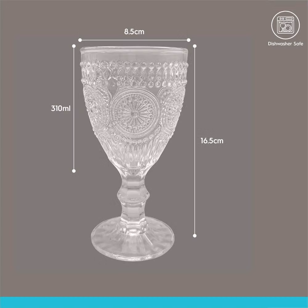 Argon Tableware Amore Ribbed Wine Glasses, 310ml, Pack of 24, Transparent – 4