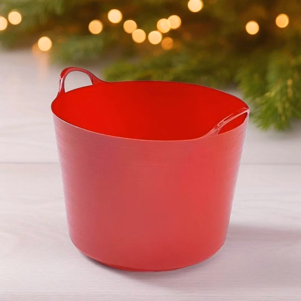 EONLION Red 14 Litre Flexi Tub Storage Bucket with Handles – 2