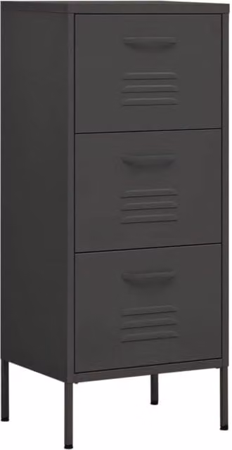 Berkfield Home Anthracite Steel Storage Cabinet in Dark Grey, W: 42.5 cm, D: 35 cm, H: 101.5 cm