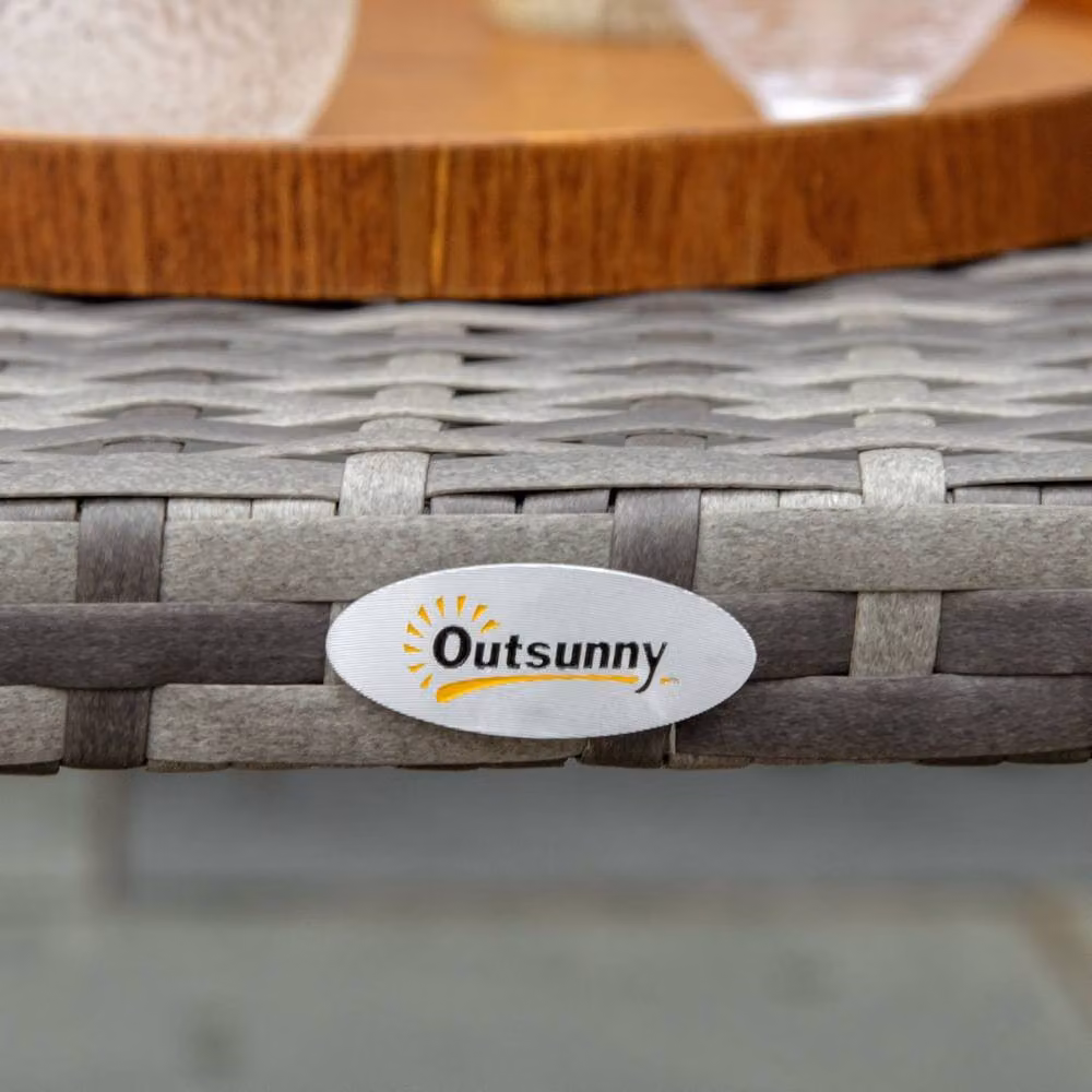 Wyld Haus Kedo Grey Rattan Effect Rectangular Outdoor Coffee Table – 4