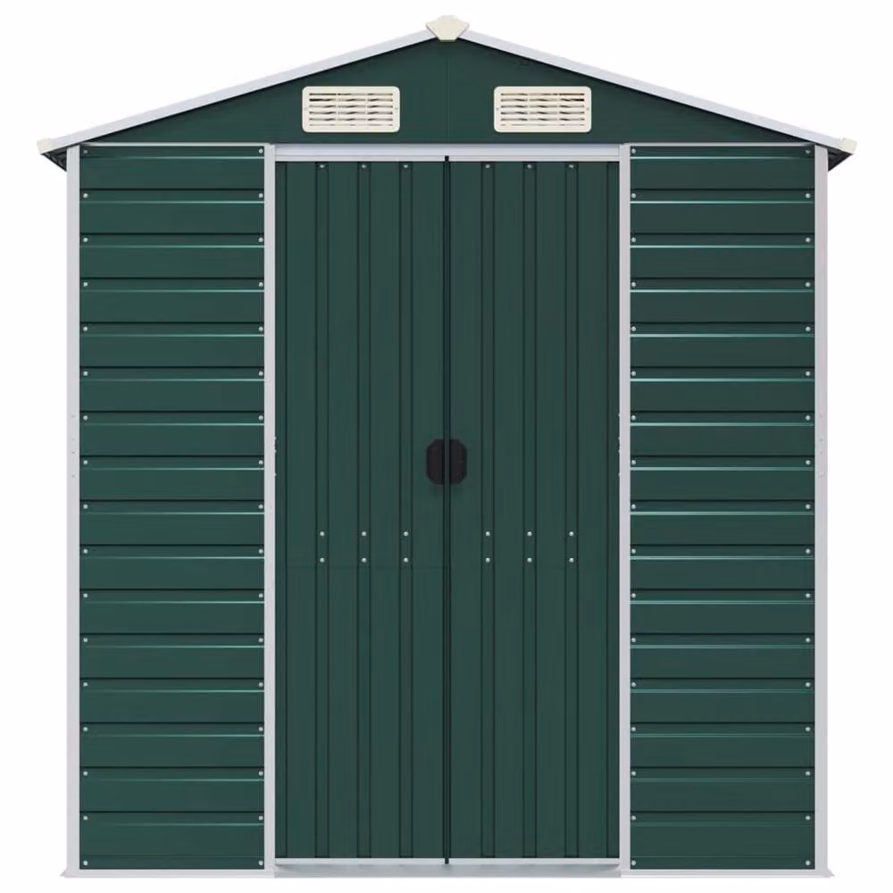 Berkfield Green Galvanised Steel Gable Garden Shed W/D/H: 191 x 640 x 198 cm – 4