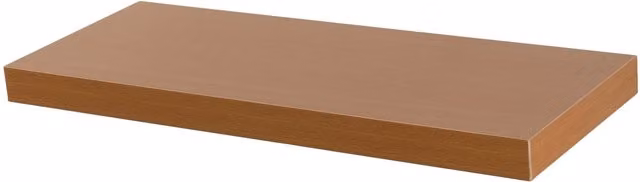 Harbour Housewares Modern Floating Wall Shelf with Integrated Lighting, Brown, W: 60 cm, D: 23.5 cm, H: 4 cm – 6