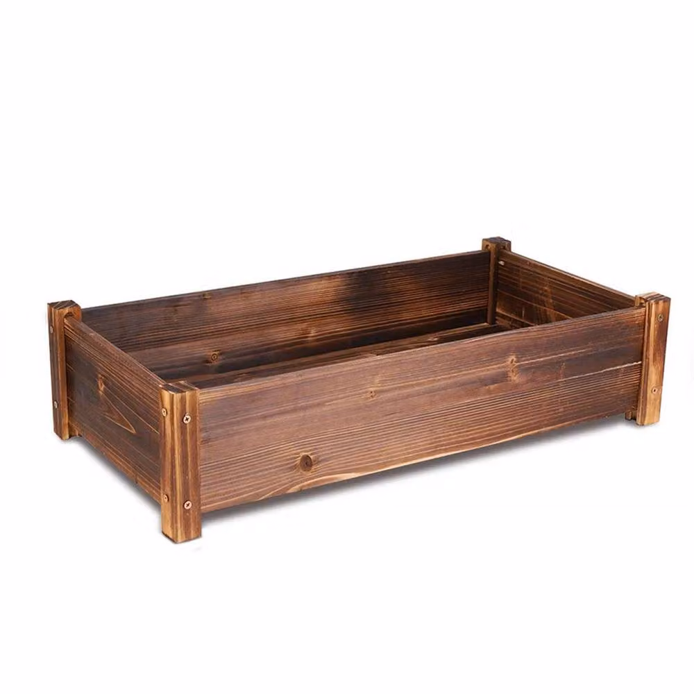 Kelvenix Brown Wooden Raised Vegetable Bed Planter – 3