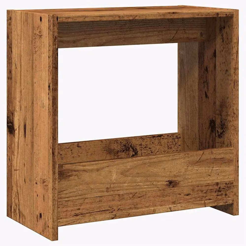 Berkfield Home Old Wood Side Table in Brown, W/D/H: 50 x 26 x 50 cm – 2
