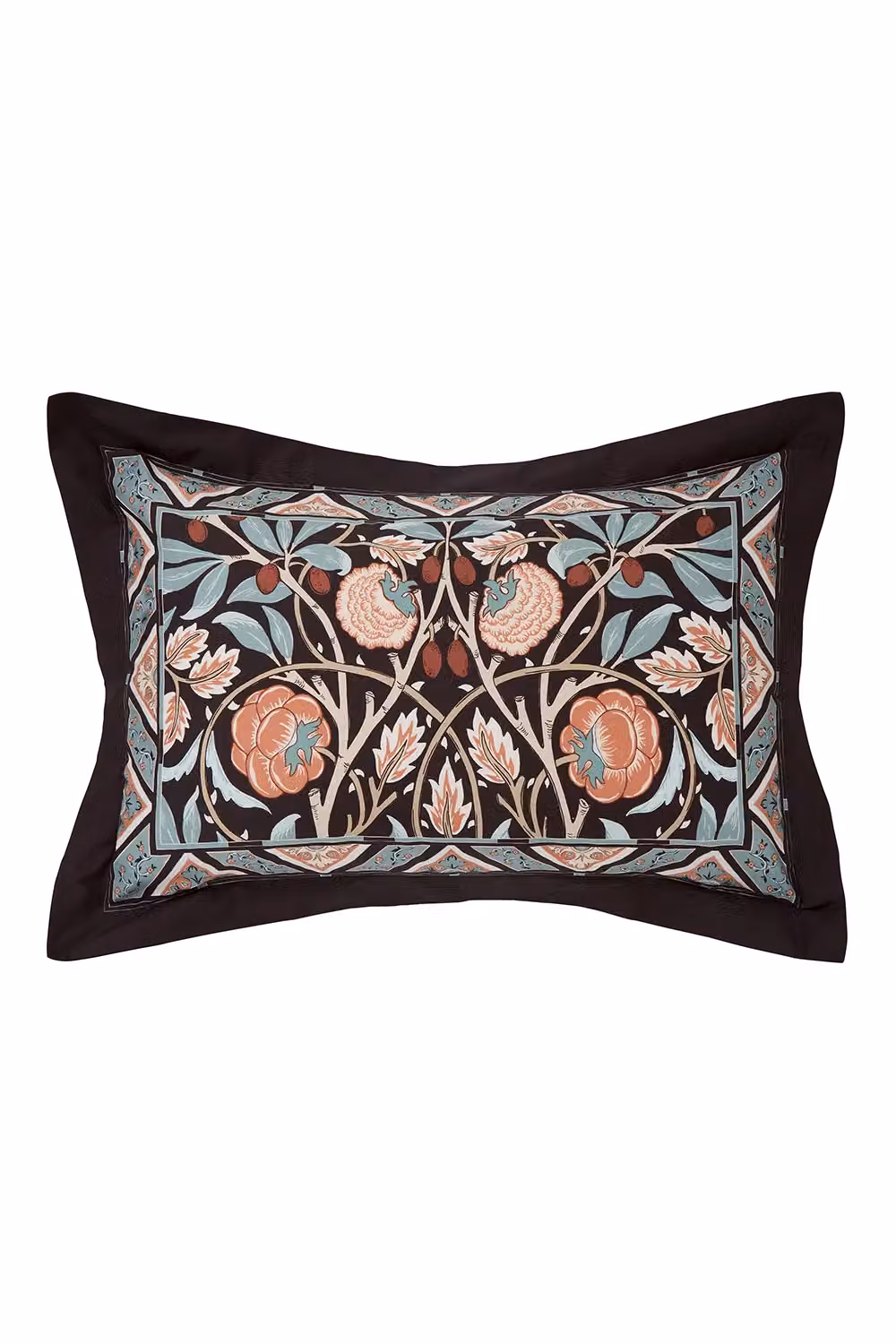 Morris & Co Floral Cotton Percale Duvet Cover and Pillowcase Set, Blue, Pink and Multicolour, W: 180 cm, H: 200 cm – 4