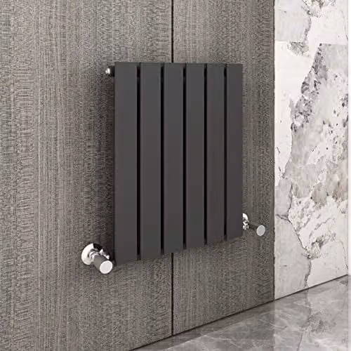 MCC Direct Anthracite Designer Flat Panel Central Heating Radiator, H: 60 cm, W: 40.8 cm, D: 40.8 cm – 1