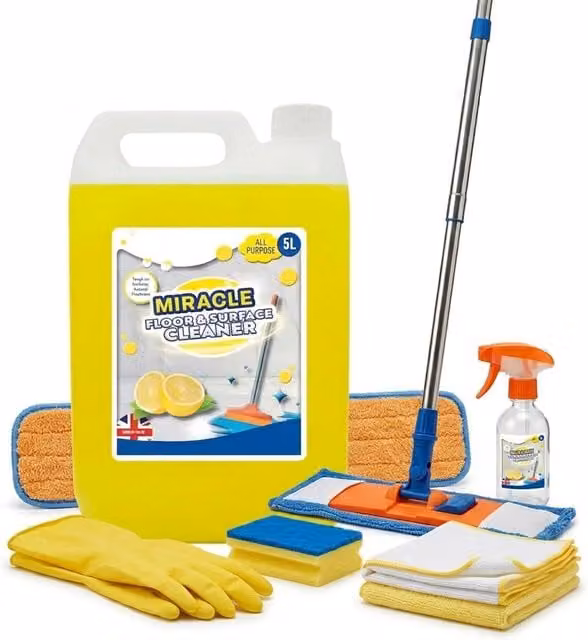 Storm Trading Group All Purpose Lemon Floor Surface Cleaner Concentrated Formula, 2 x 5L, Yellow