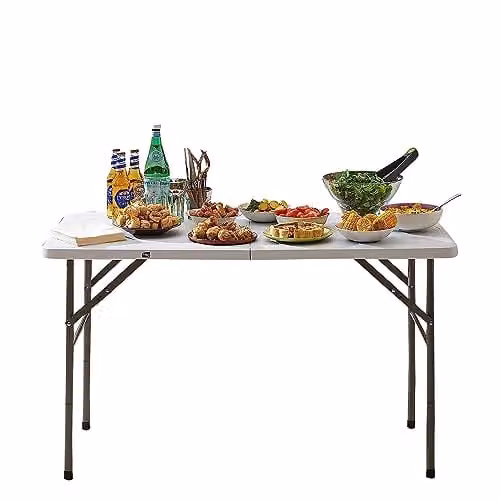 Neo Portable Folding Table for Camping and Garden Use, W/D/H: 124 x 61 x 74 cm