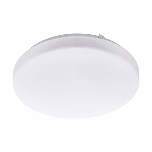 Loops Modern Round Wall and Flush Ceiling Light in White with LED Bulb