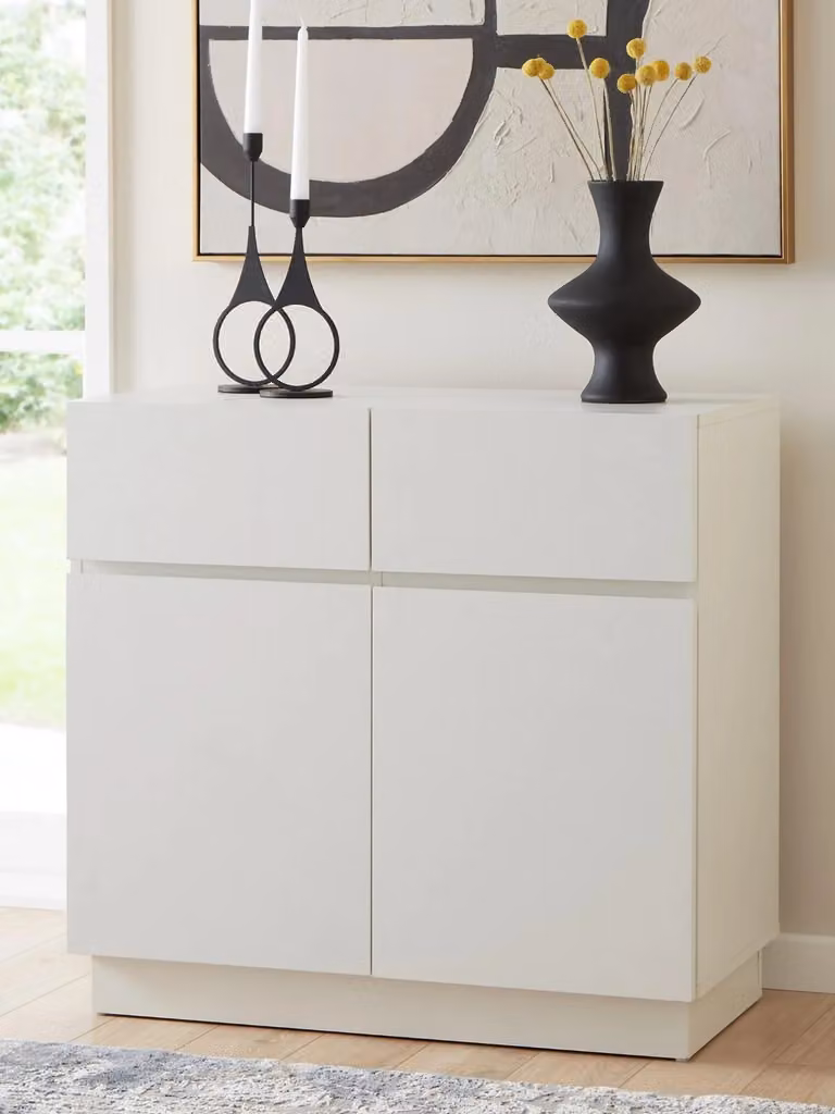 Very Home Croft Modern Compact Sideboard in White, W/D/H: 75 x 40 x 79 cm
