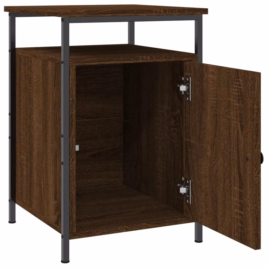 Berkfield Home Brown Oak Bedside Cabinet W/D/H: 40 x 42 x 60 cm – 3