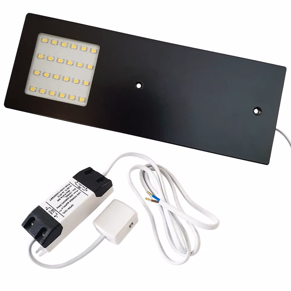 Loops Matt Black Ultra-Slim Rectangular Under Cabinet Kitchen LED Light and Driver Kit with Natural White Light – 2