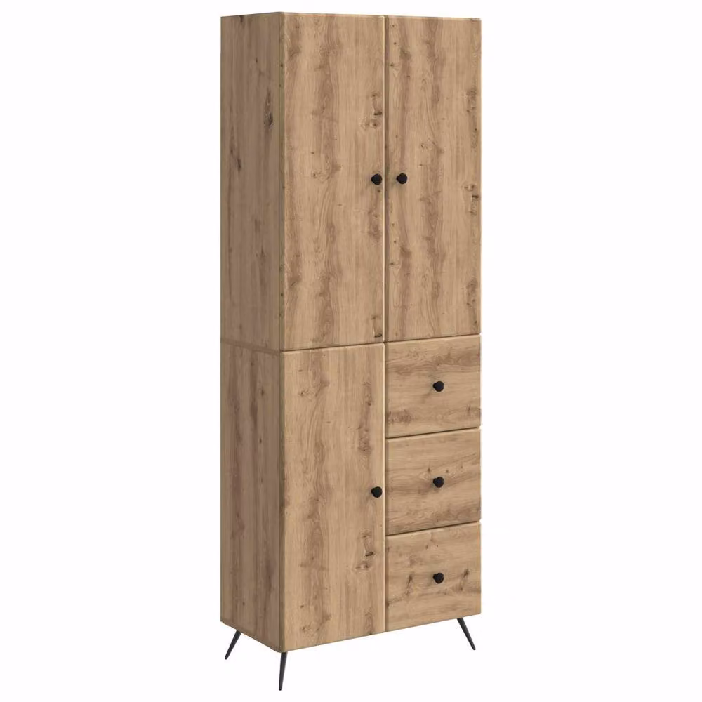 Berkfield Home Artisan Oak Cabinet Set of 2 in Brown – 2