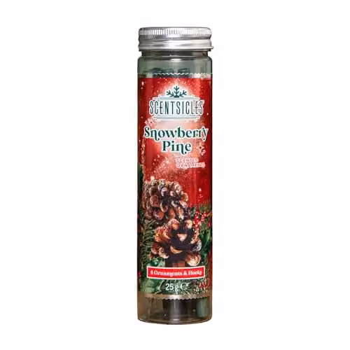 Samuel ALEXANDER Snowberry Pine Scented Christmas Scentsicles with 6 Hanging Hooks, 25g – 2