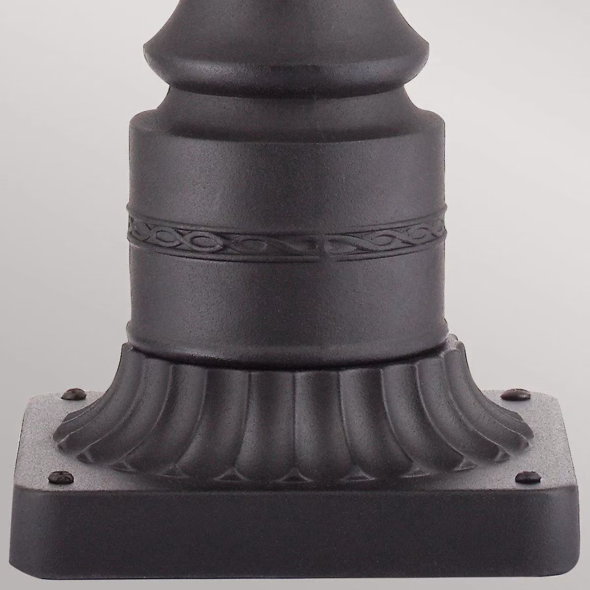 Netlighting English Bridle Large Outdoor Pedestal Lantern, Black, 3-Light, IP44, E14 – 4