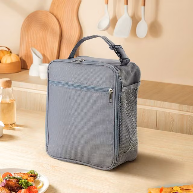 Livingandhome Portable Insulated Lunch Bag in Grey