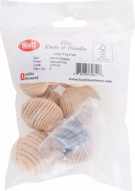 Hiatt Hardware Brown Pine Ring Wood Knobs