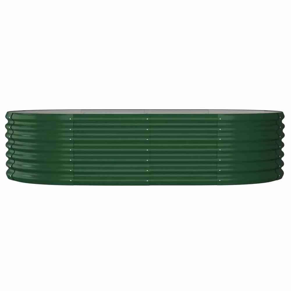 Berkfield Home Garden Green Powder-coated Steel Raised Bed W/D/H: 152 x 80 x 36 cm – 3