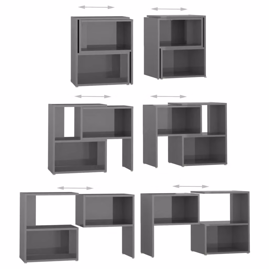 Berkfield Home High Gloss Grey Modern TV Cabinet W/D/H: 104 x 30 x 52 cm – 3