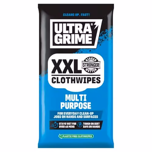 UltraGrime Original Multi Purpose XXL Cloth Wipes, 20 Pack, Multicolour and Blue – 2