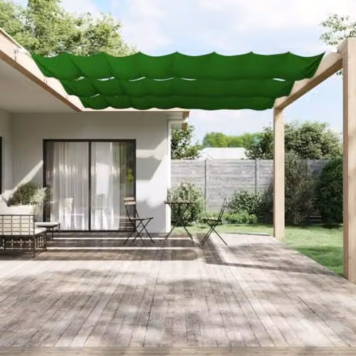 vidaXL Vertical Awning in Light Green, W/H: 360 x 140 cm, Polyester Fabric – 1