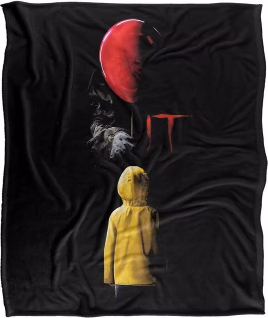 Warner Bros. IT 2017 Red Balloon Super Soft Fleece Throw Blanket, Multicolour, W: 152.4 cm x L: 152.4 cm – 6