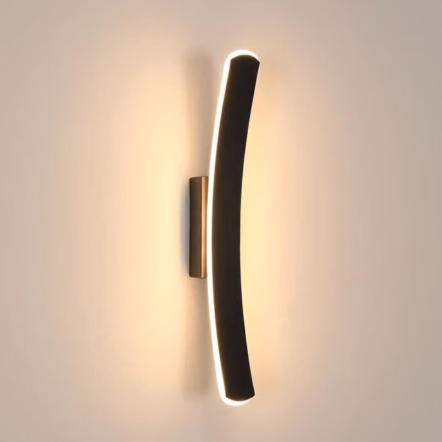 Pheashine Black Metal Rotating LED Wall Lamp with 3000K Warm White Light, 13W