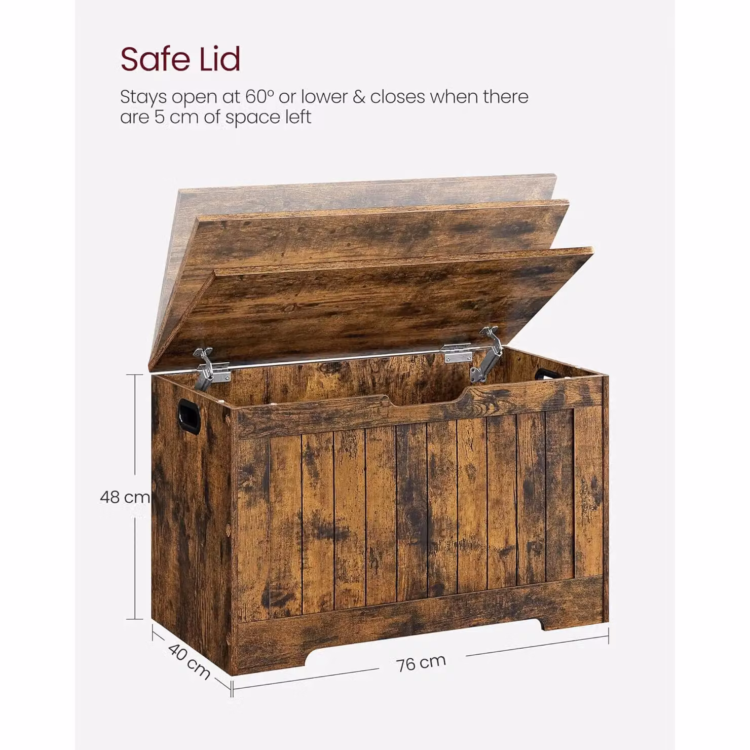VASAGLE Rustic Brown Storage Chest Bench and Shoe Rack – 2