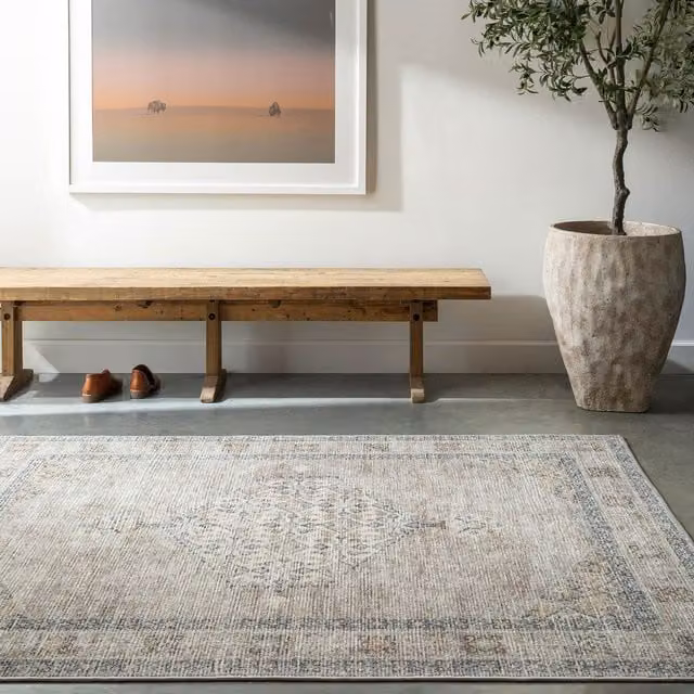 Livabliss Becki Owens Lila Traditional Boho Living and Dining Rug in Grey, Brown and Blue, W: 200 cm, D: 275 cm – 1