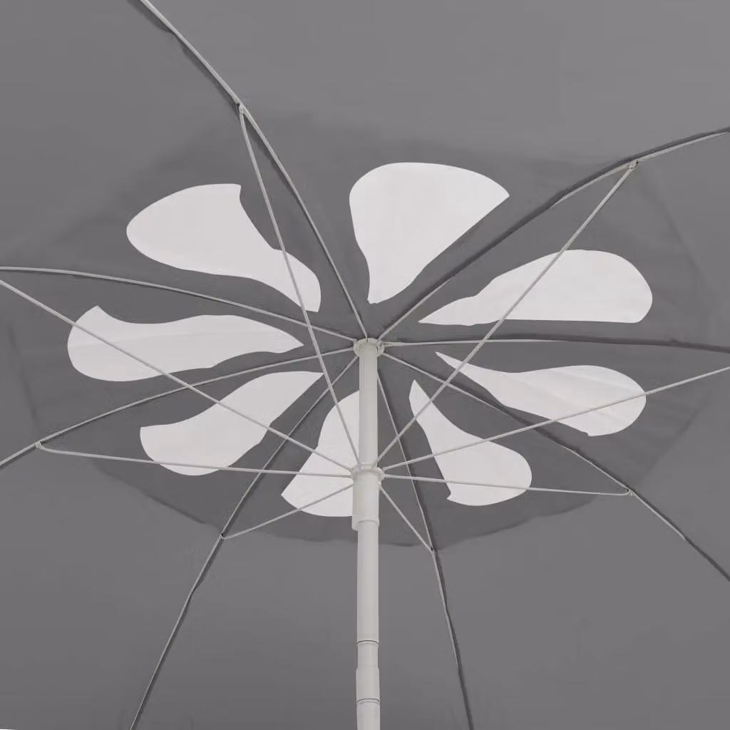 Berkfield Home Beach Umbrella in Anthracite and Black with 300 cm Diameter – 2