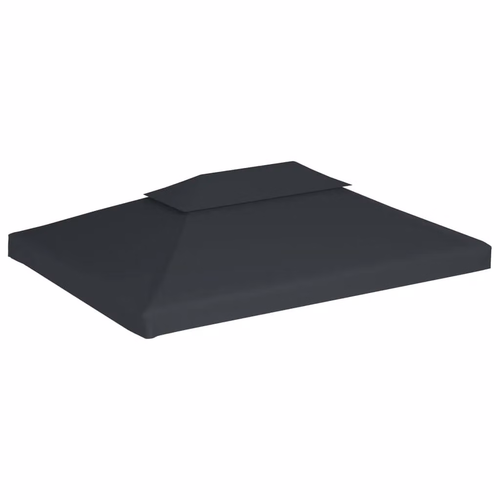 Berkfield Home 2-Tier Gazebo Top Cover, Anthracite Black Polyester, 4 x 3 m – 2