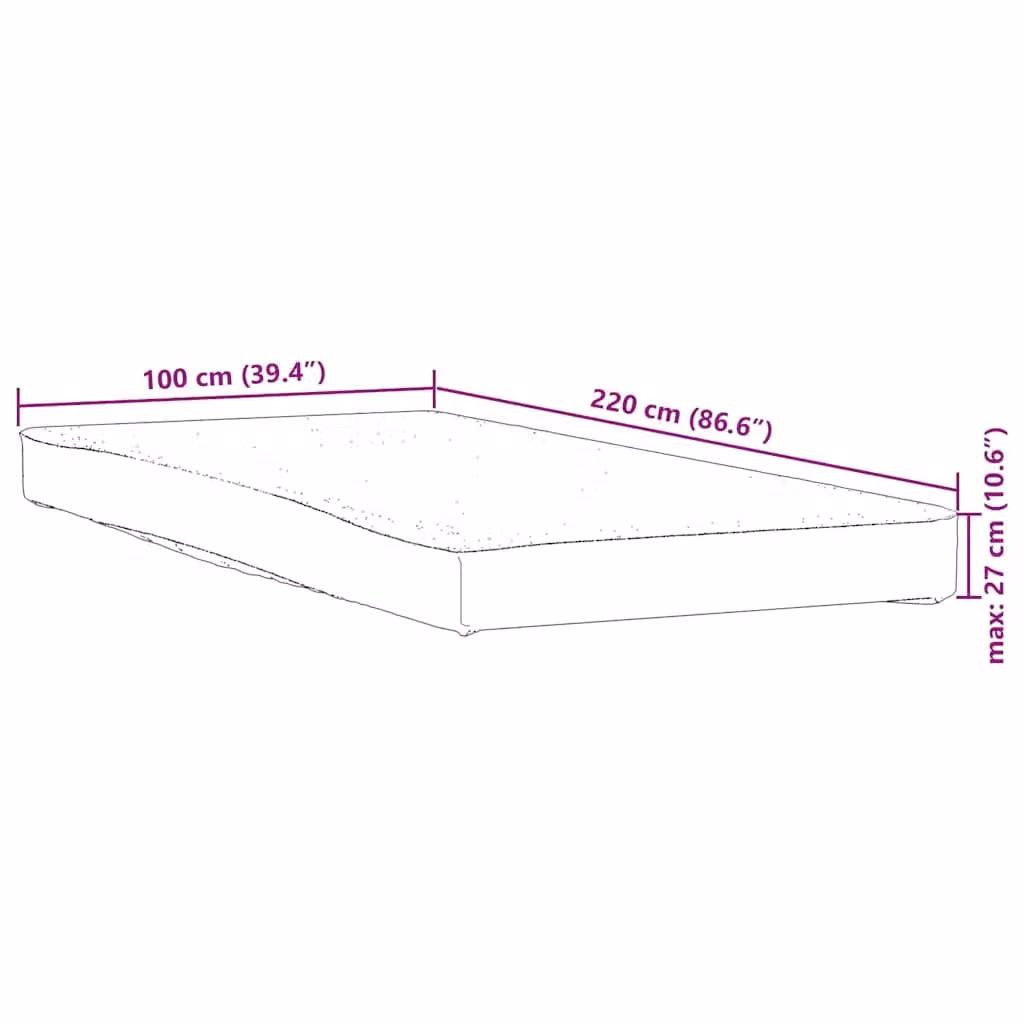 Berkfield Home Waterproof and Breathable White Microfibre Mattress Protector W/D/H: 100 x 220 cm – 2